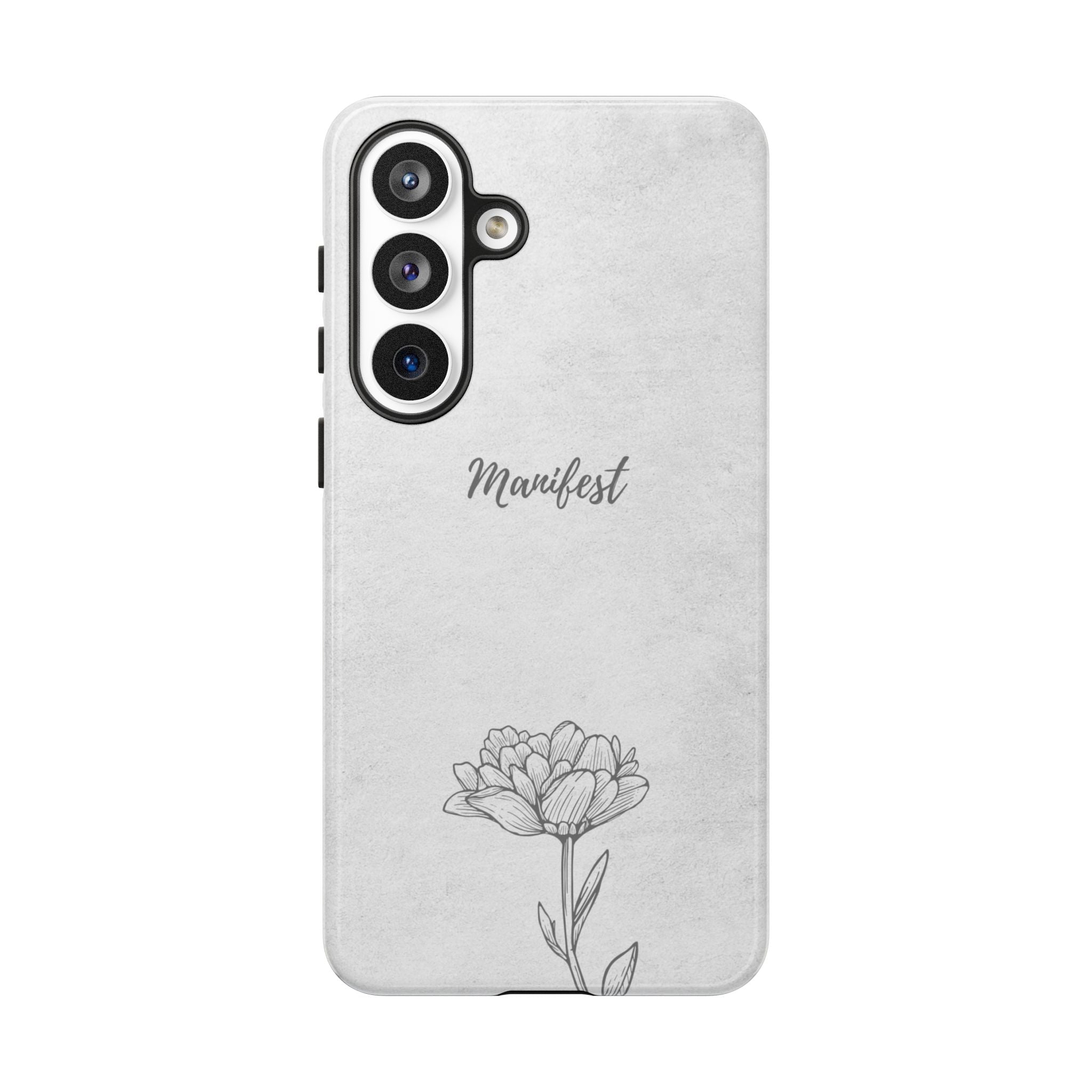 Manifest Flower Phone Case — Minimalist Protective iPhone Cover
