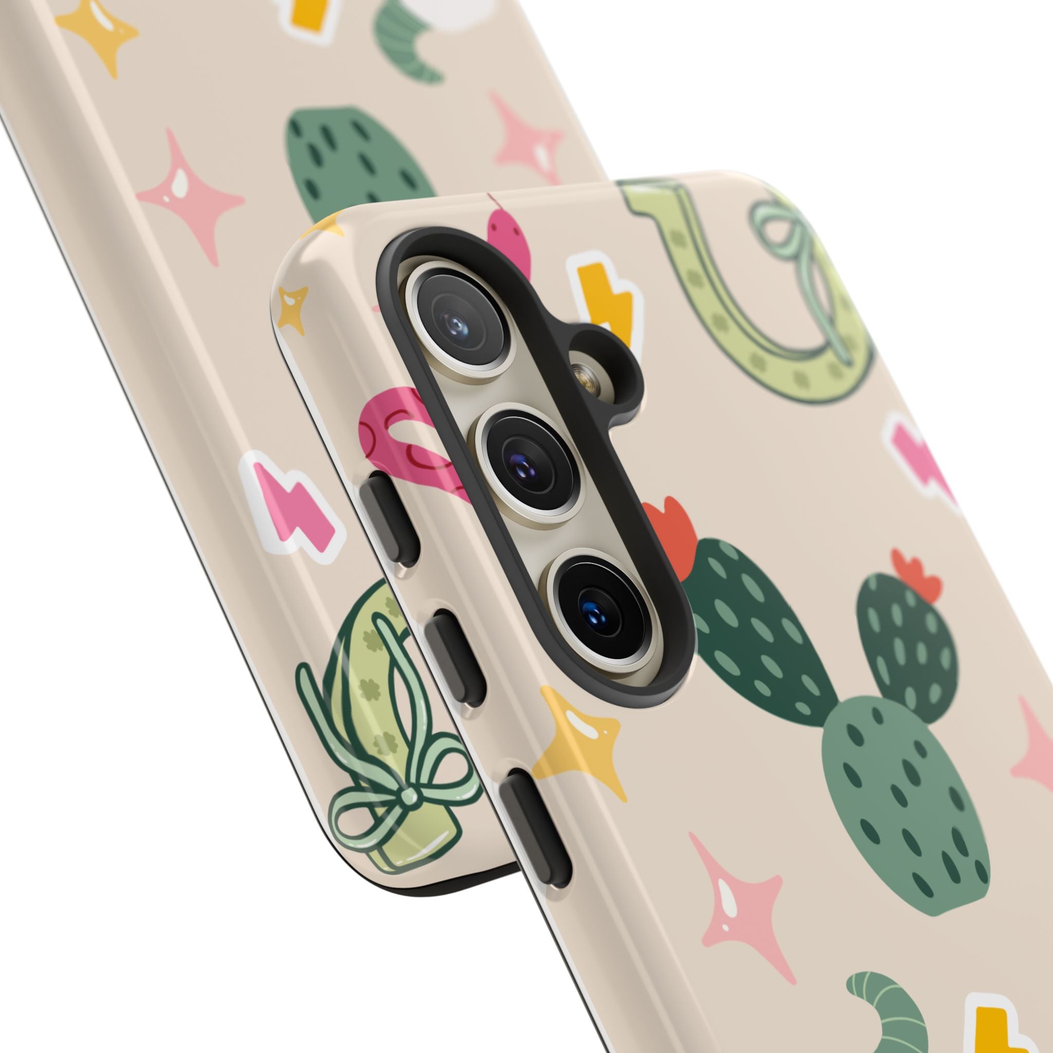 Cactus Cowgirl Phone Case — Cute Western Desert Pattern Tough Case