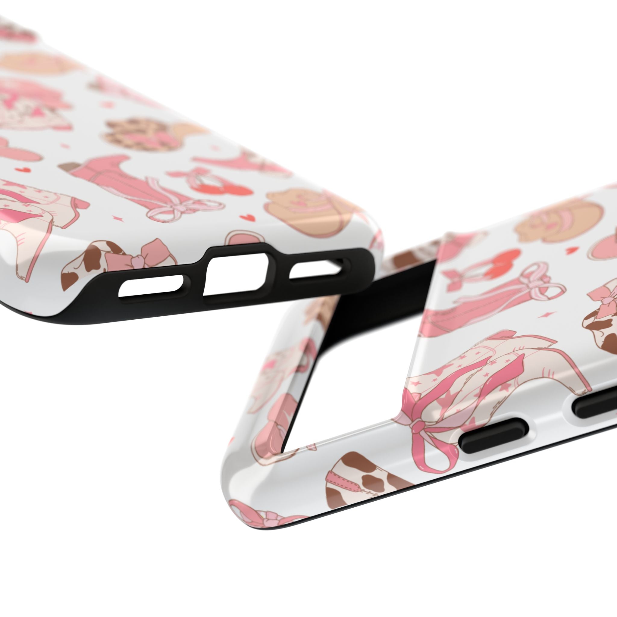 Cowgirl Boots Pink Phone Case — Cute Western Pattern Tough Phone Case