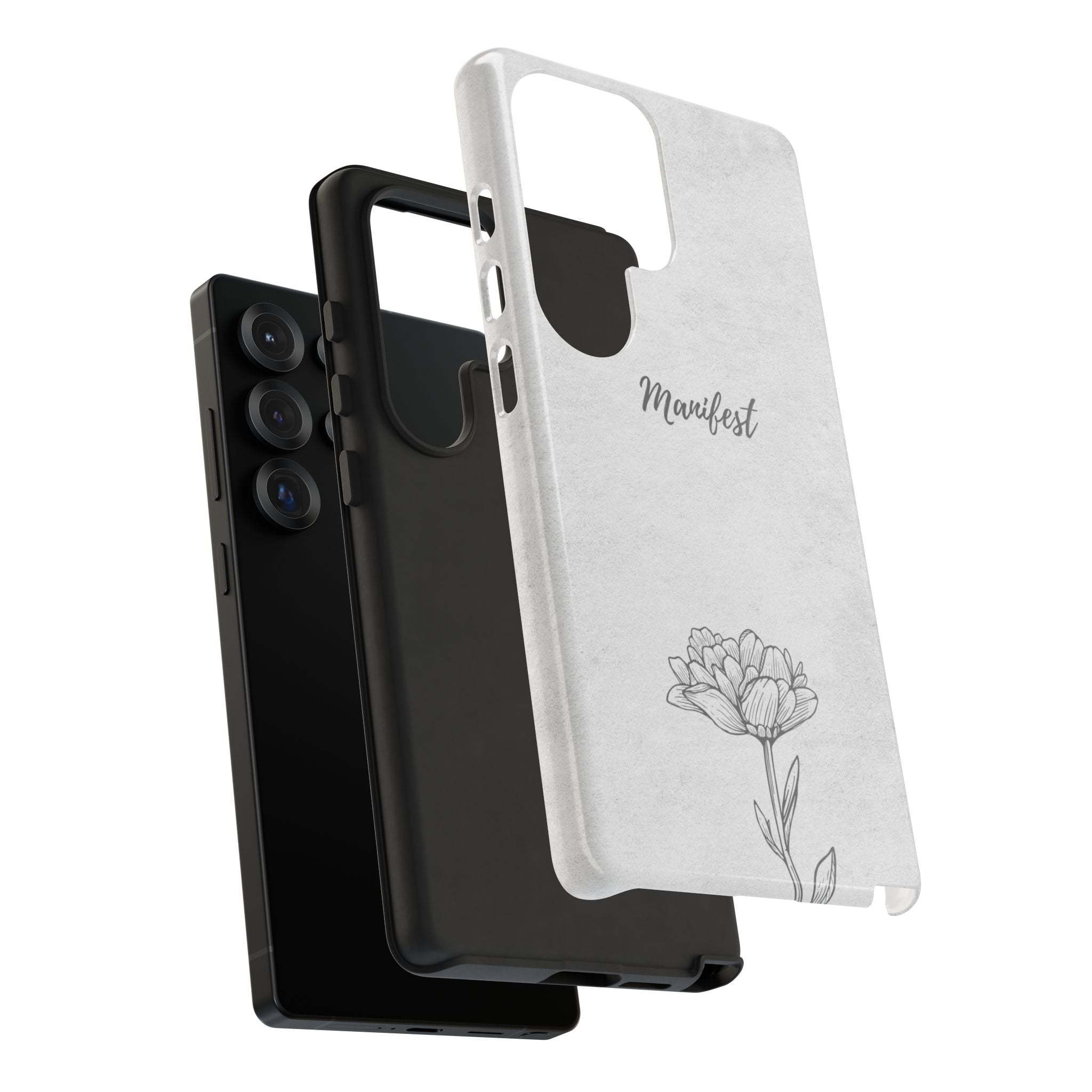 Manifest Flower Phone Case — Minimalist Protective iPhone Cover