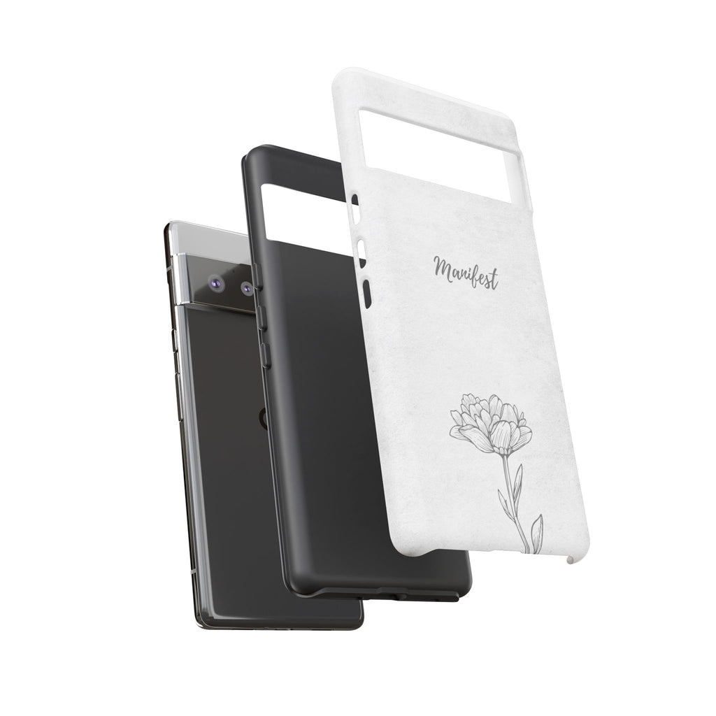 Manifest Flower Phone Case — Minimalist Protective iPhone Cover