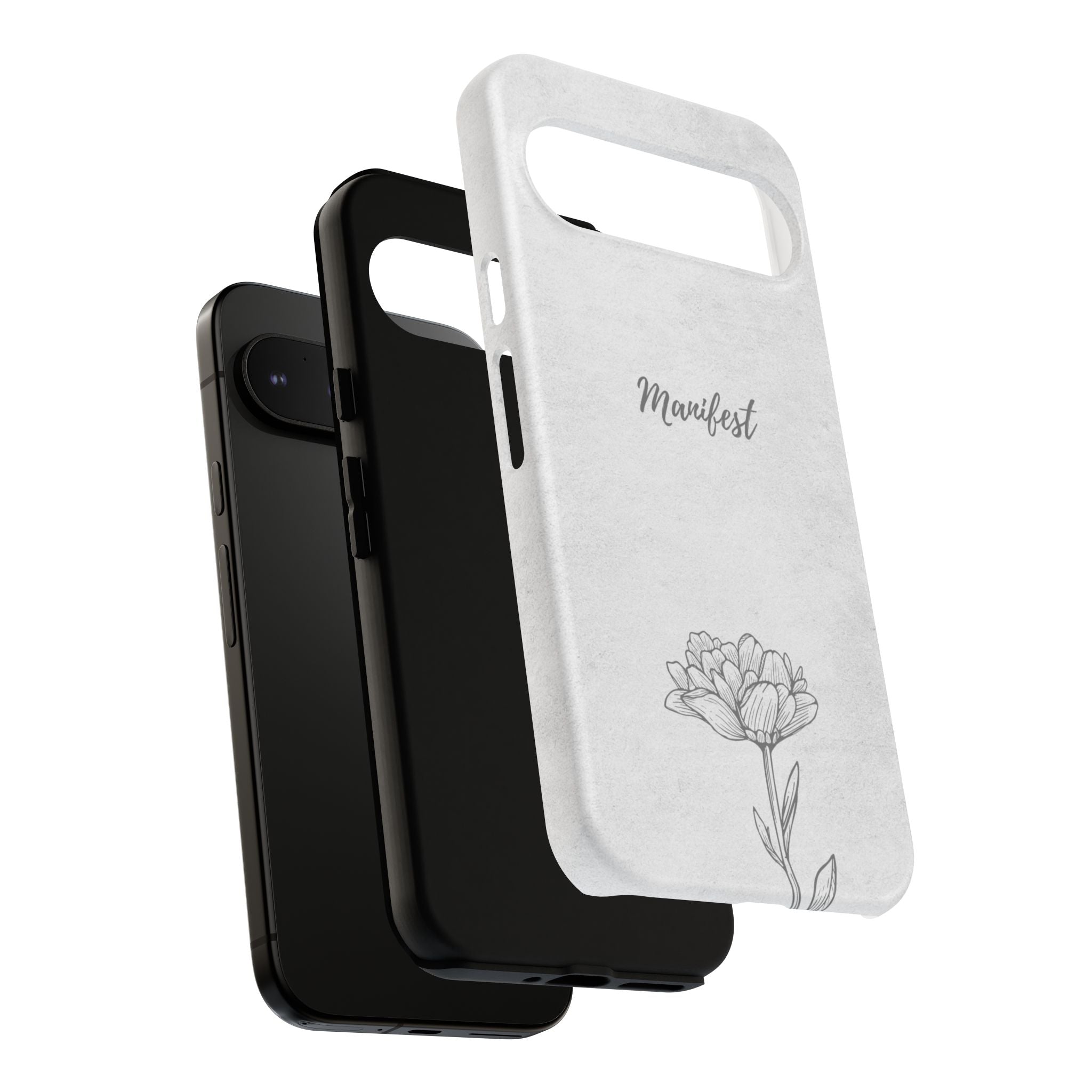 Manifest Flower Phone Case — Minimalist Protective iPhone Cover