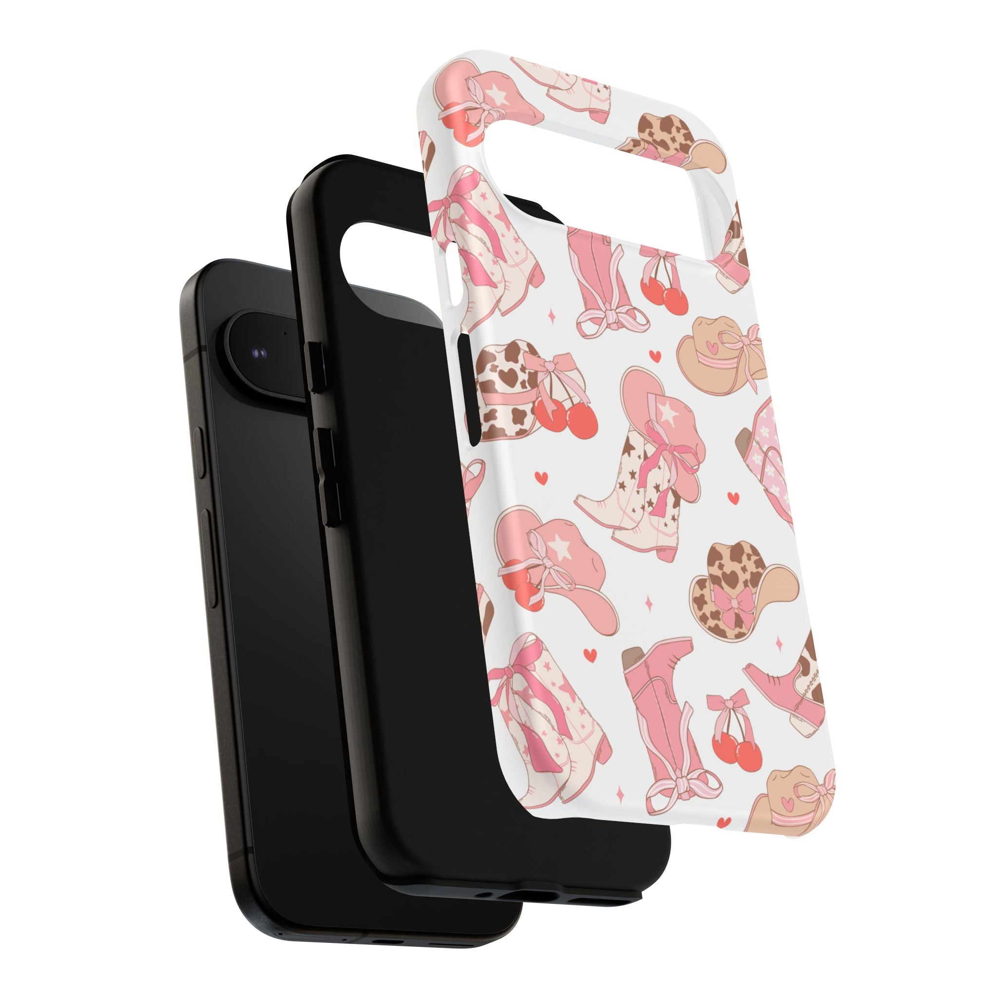 Cowgirl Boots Pink Phone Case — Cute Western Pattern Tough Phone Case