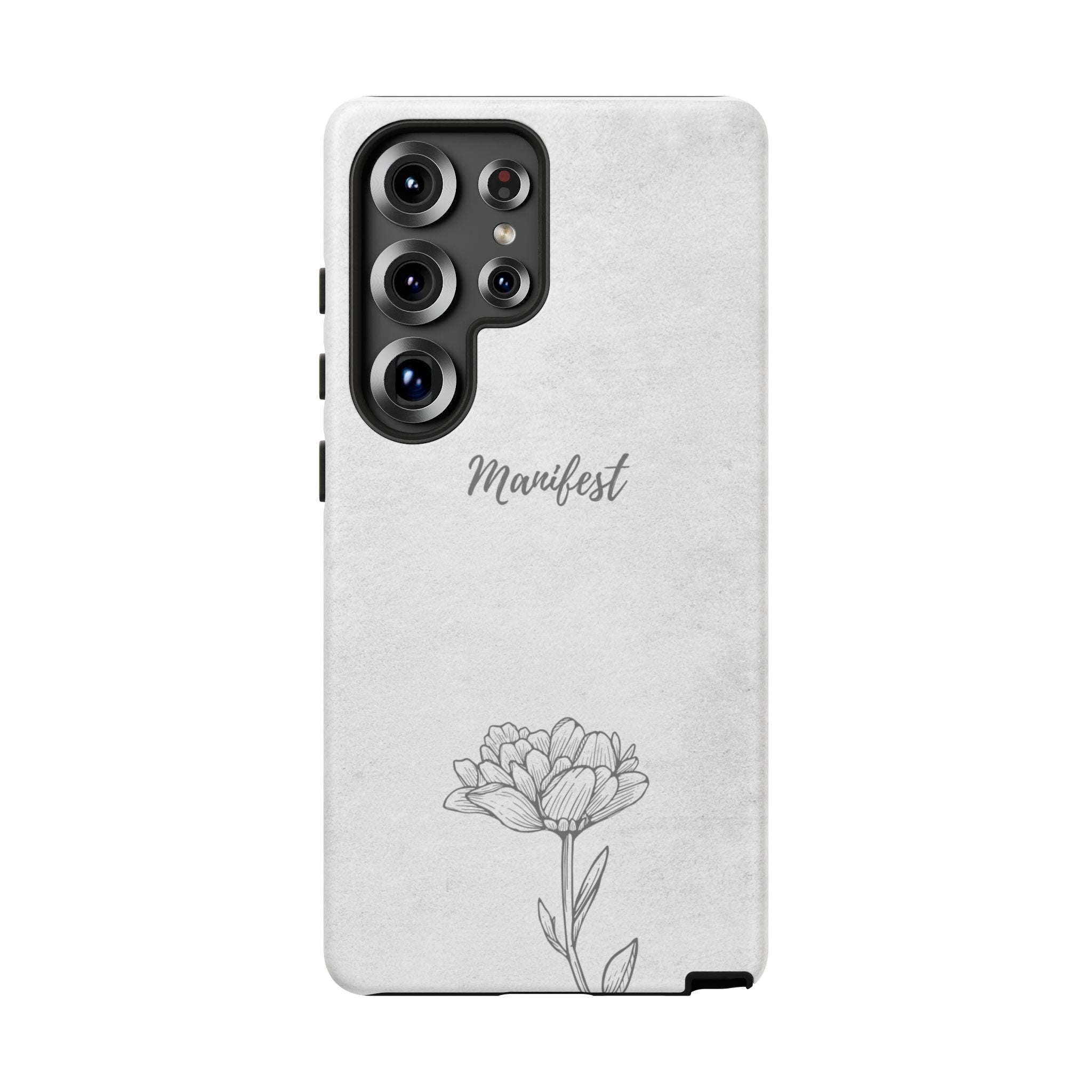 Manifest Flower Phone Case — Minimalist Protective iPhone Cover