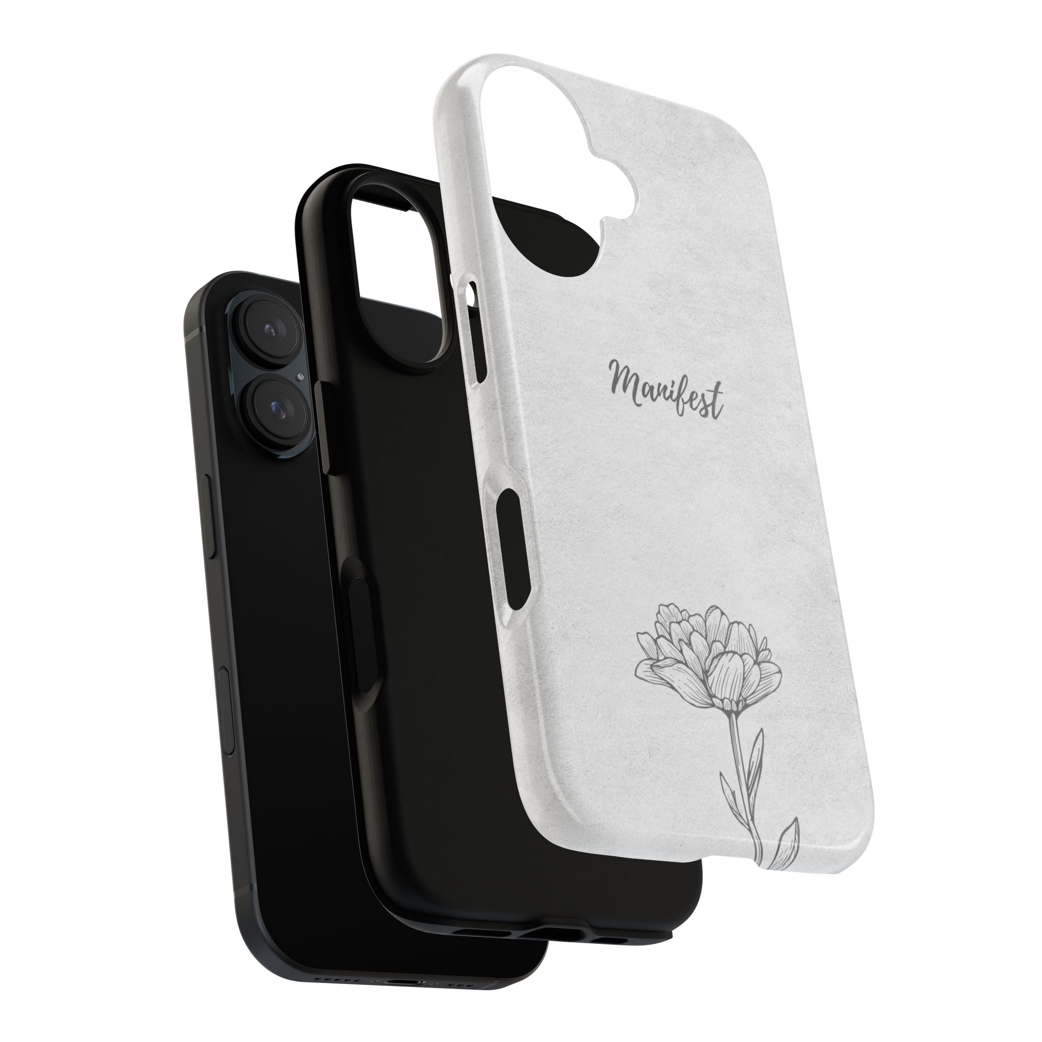 Manifest Flower Phone Case — Minimalist Protective iPhone Cover