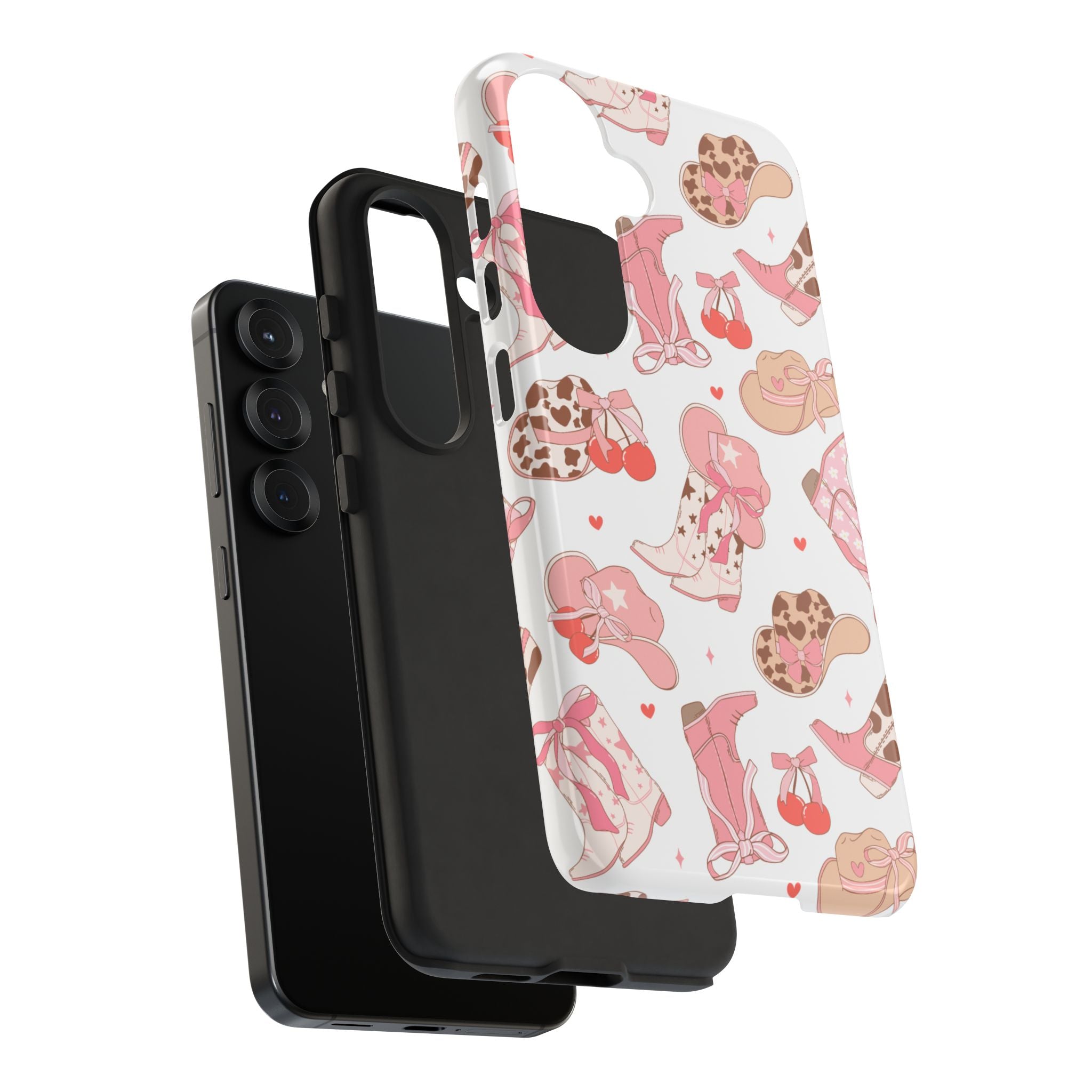 Cowgirl Boots Pink Phone Case — Cute Western Pattern Tough Phone Case