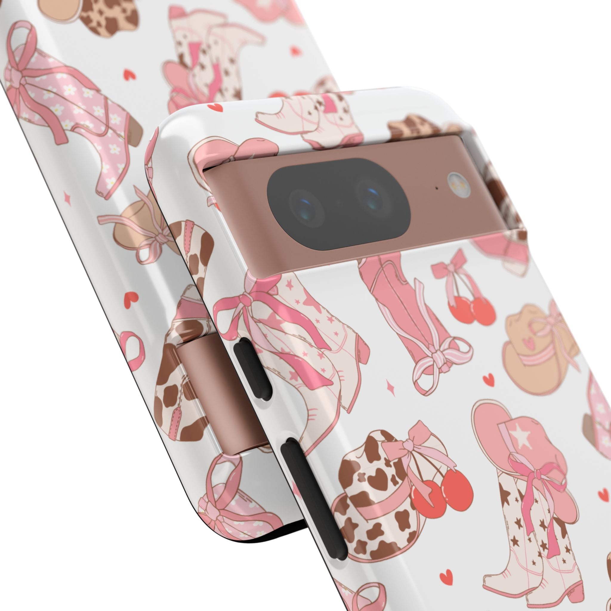 Cowgirl Boots Pink Phone Case — Cute Western Pattern Tough Phone Case