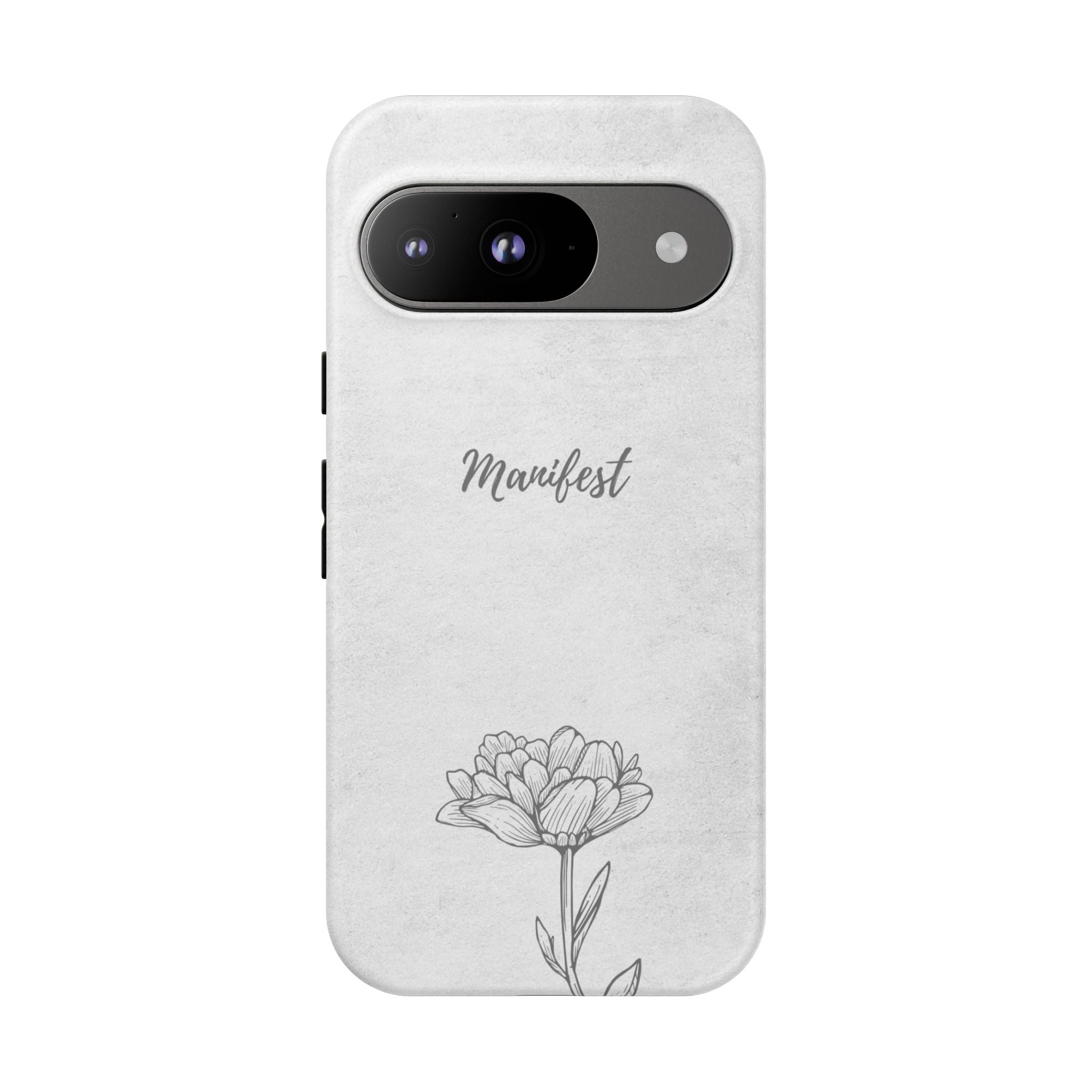 Manifest Flower Phone Case — Minimalist Protective iPhone Cover