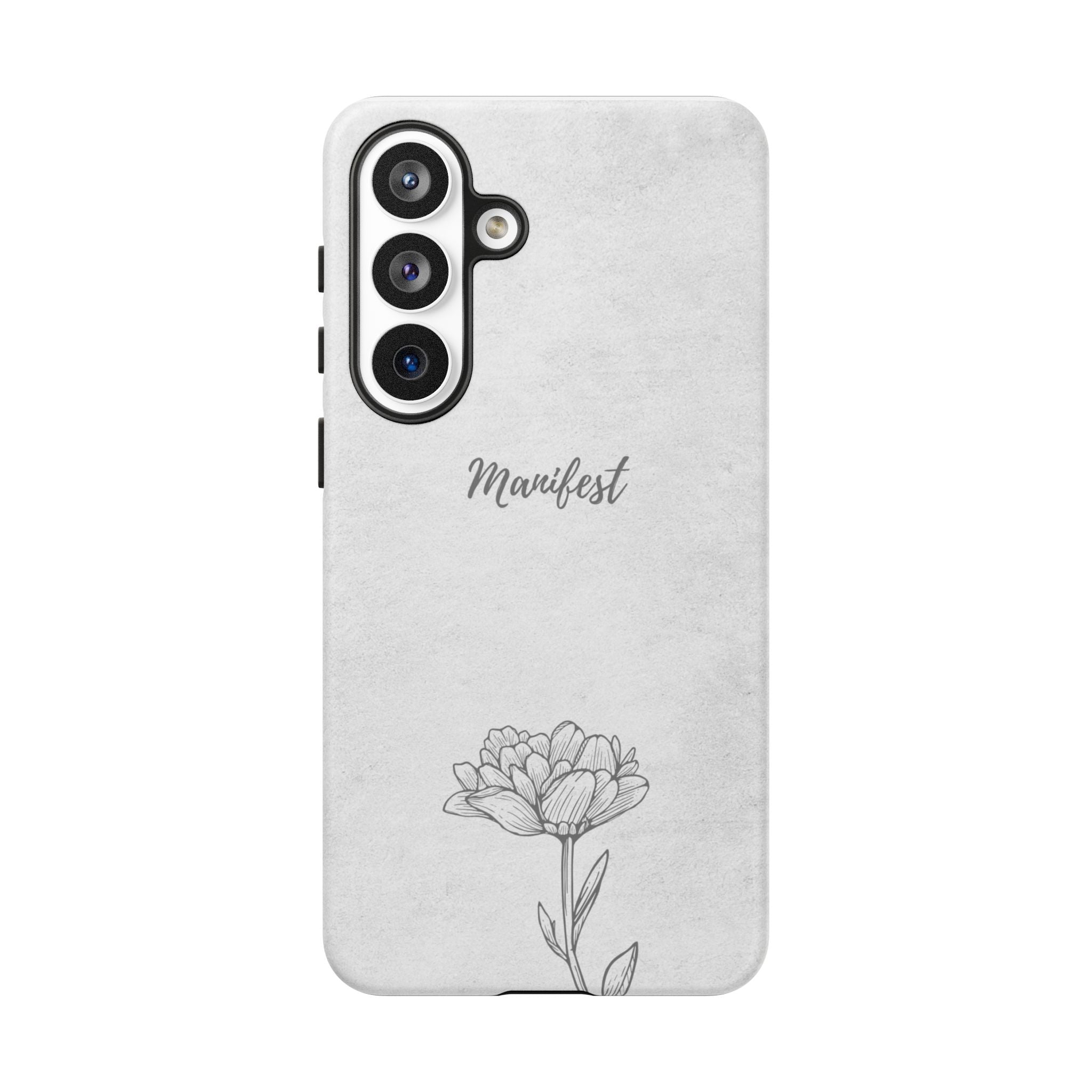 Manifest Flower Phone Case — Minimalist Protective iPhone Cover