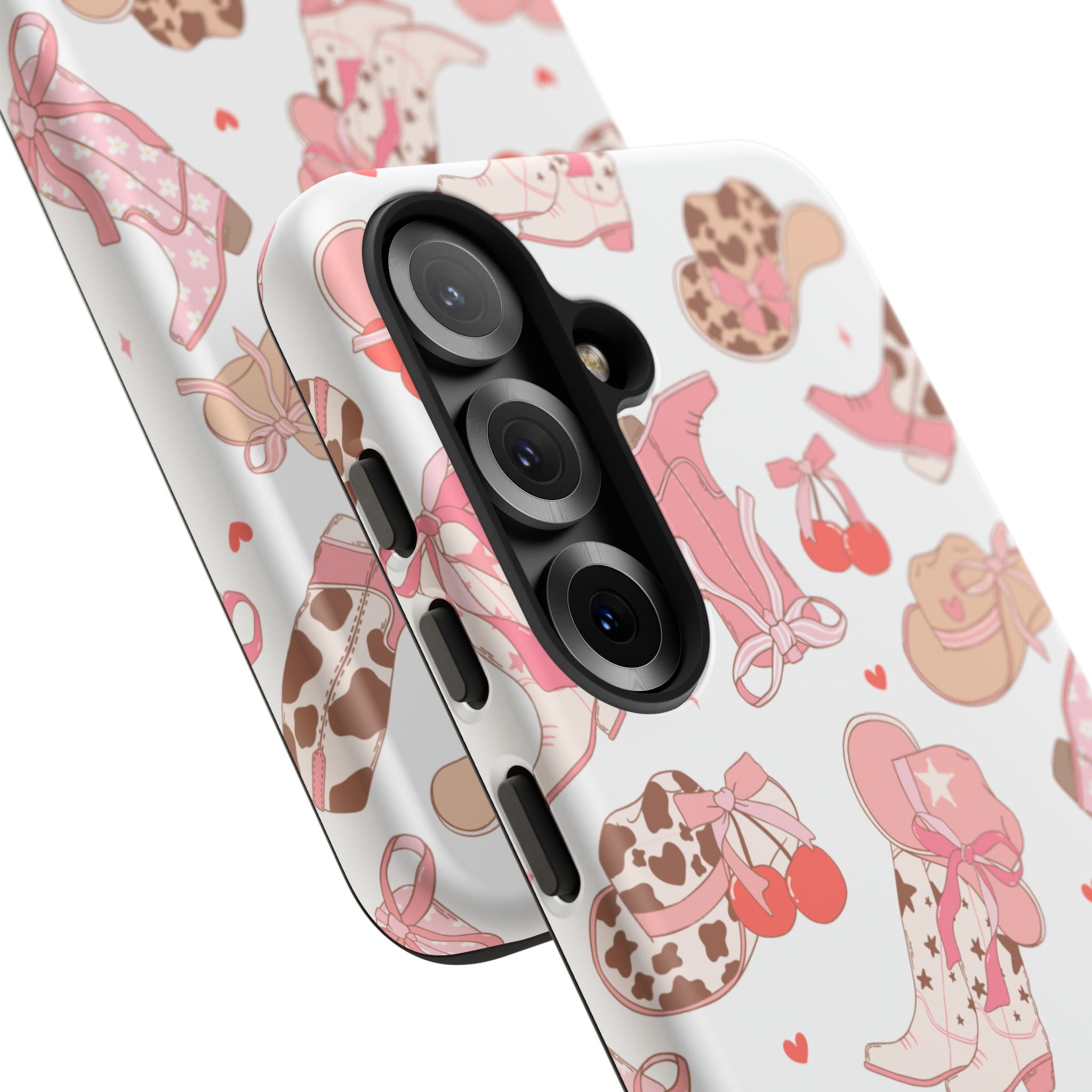 Cowgirl Boots Pink Phone Case — Cute Western Pattern Tough Phone Case