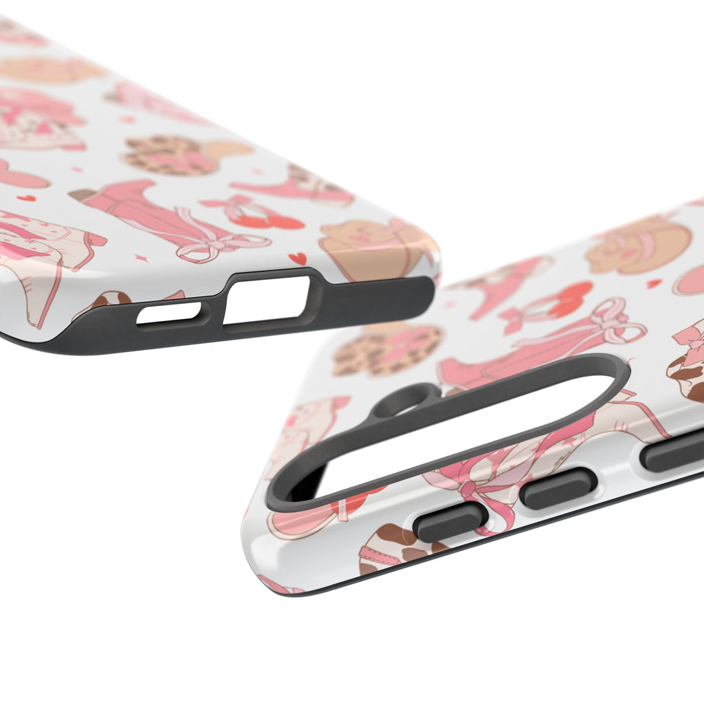Cowgirl Boots Pink Phone Case — Cute Western Pattern Tough Phone Case