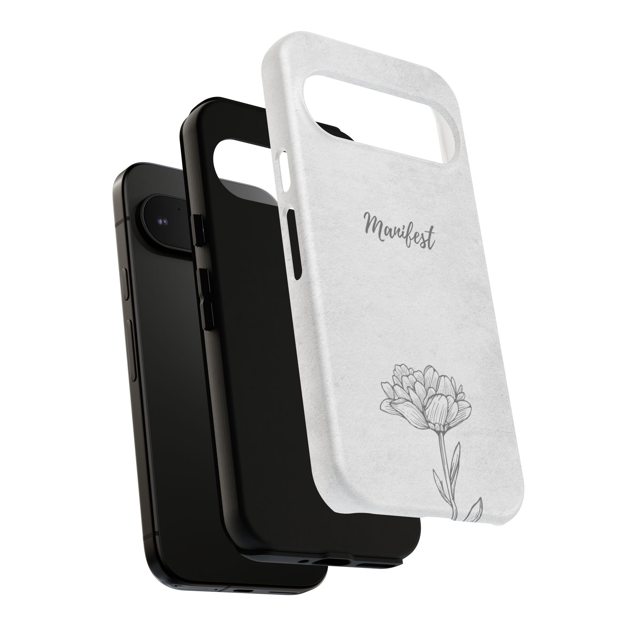 Manifest Flower Phone Case — Minimalist Protective iPhone Cover