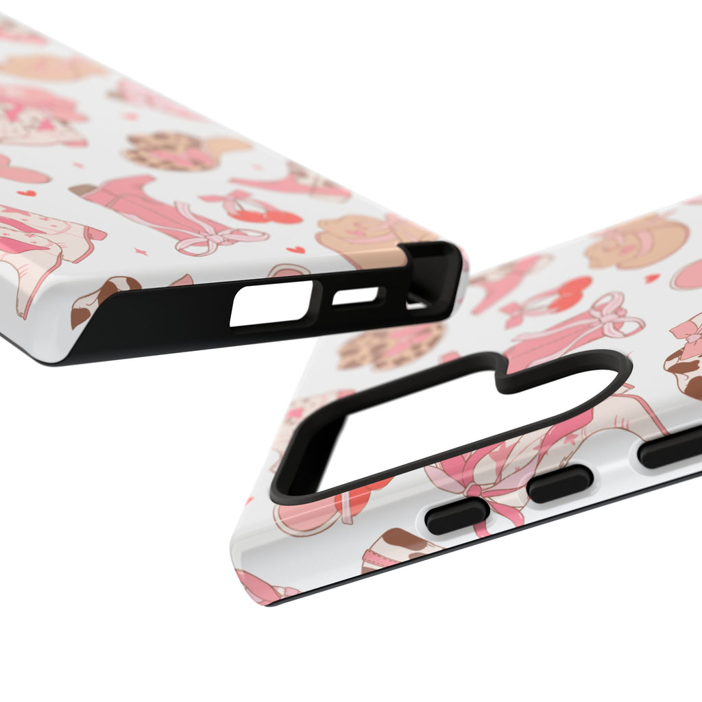 Cowgirl Boots Pink Phone Case — Cute Western Pattern Tough Phone Case