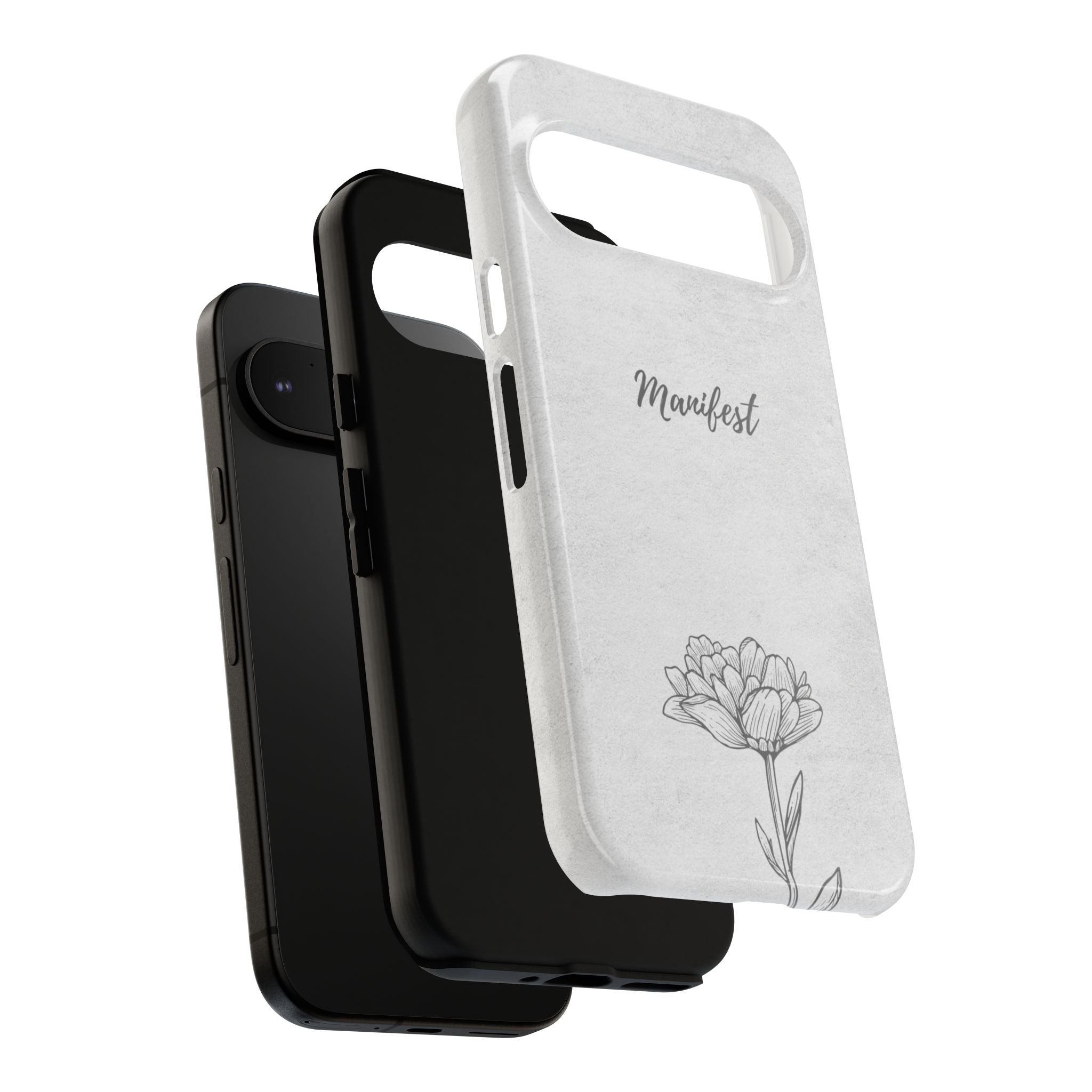 Manifest Flower Phone Case — Minimalist Protective iPhone Cover
