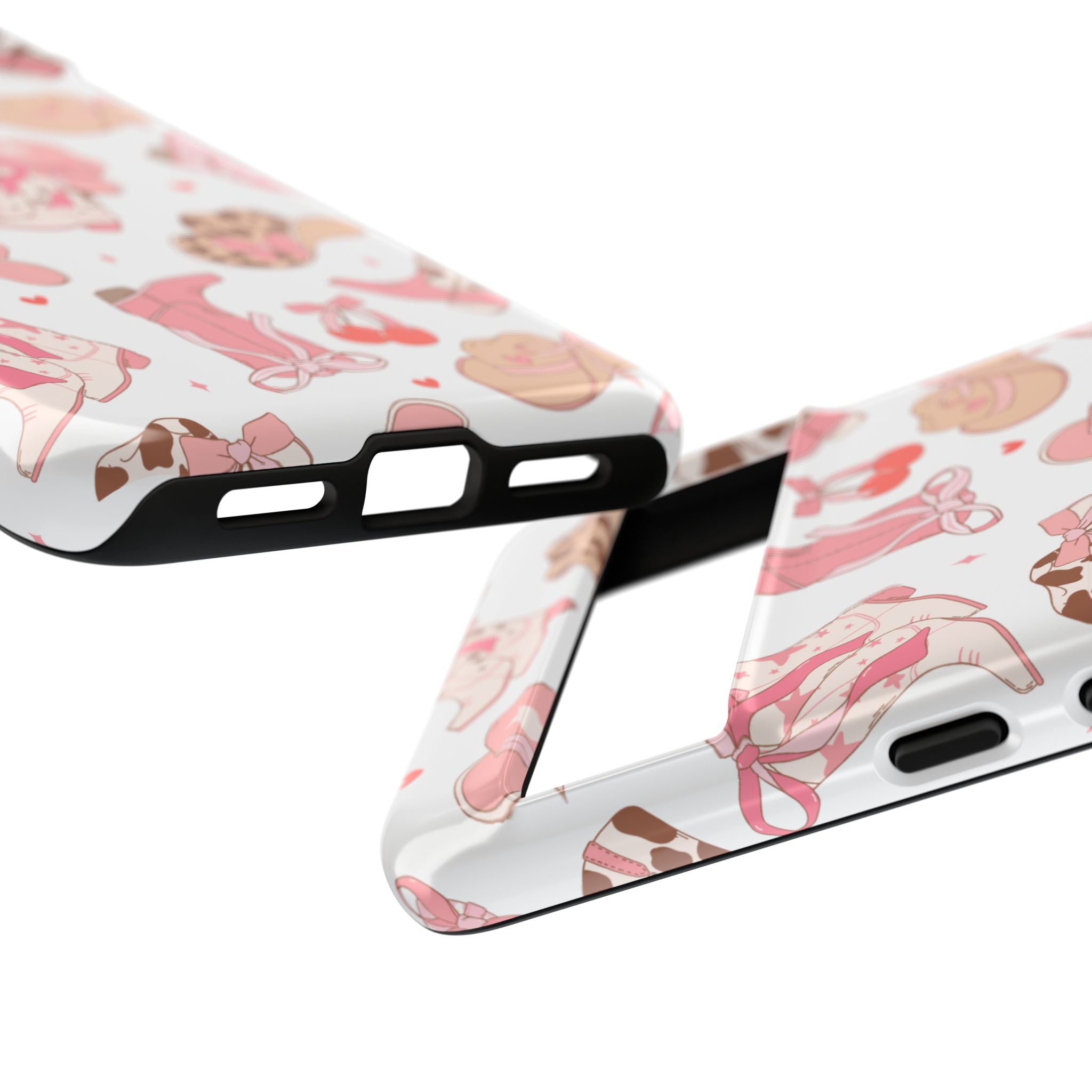 Cowgirl Boots Pink Phone Case — Cute Western Pattern Tough Phone Case