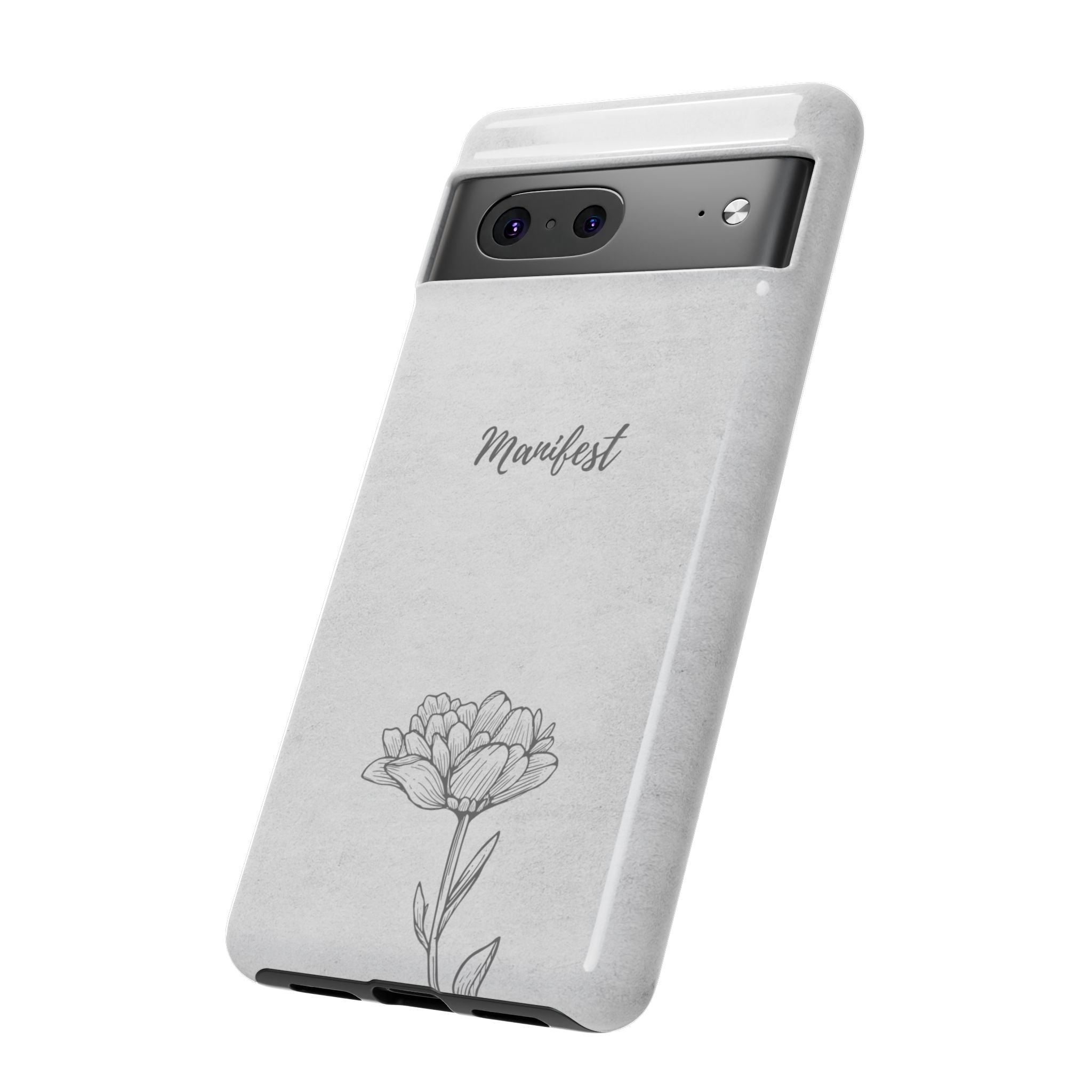Manifest Flower Phone Case — Minimalist Protective iPhone Cover