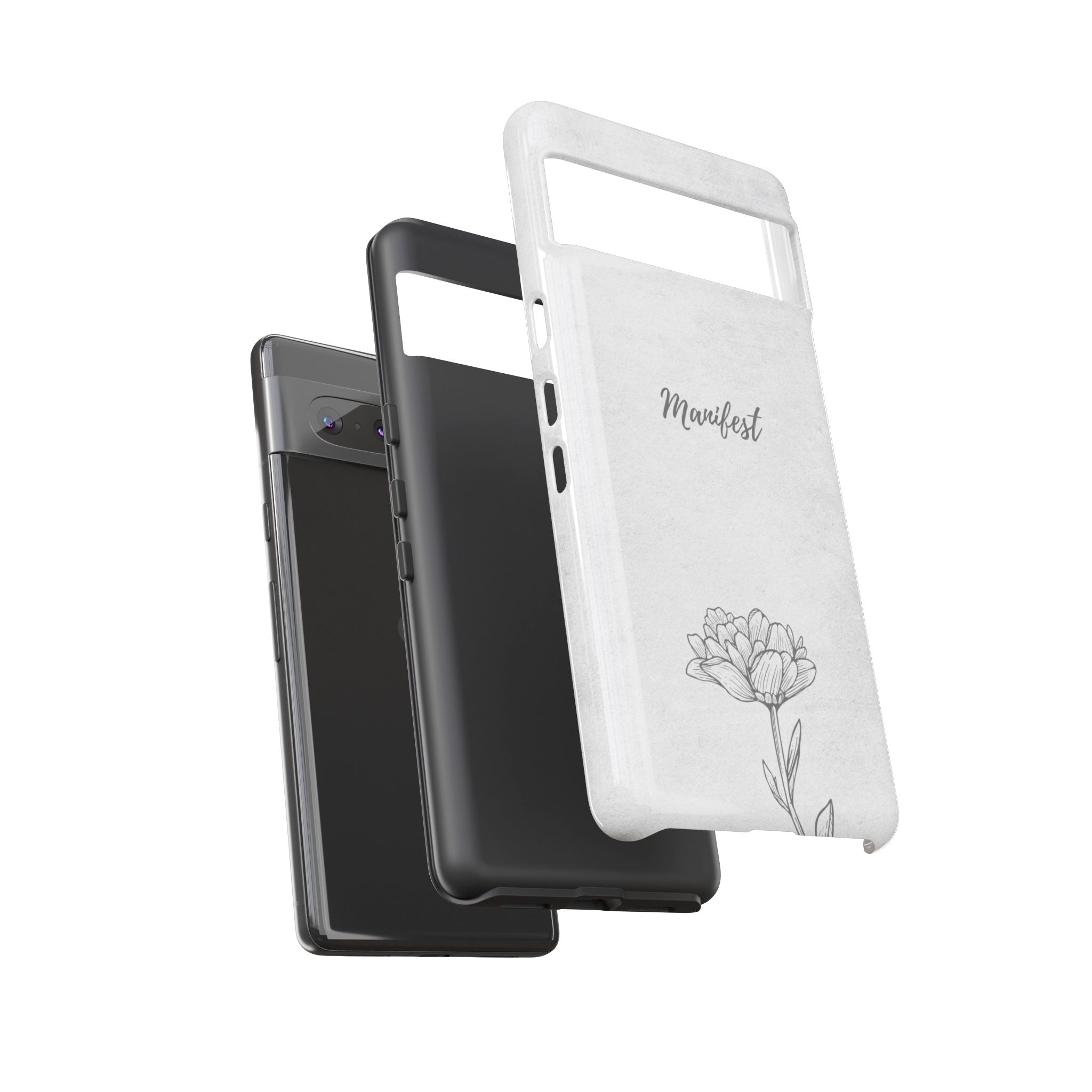 Manifest Flower Phone Case — Minimalist Protective iPhone Cover