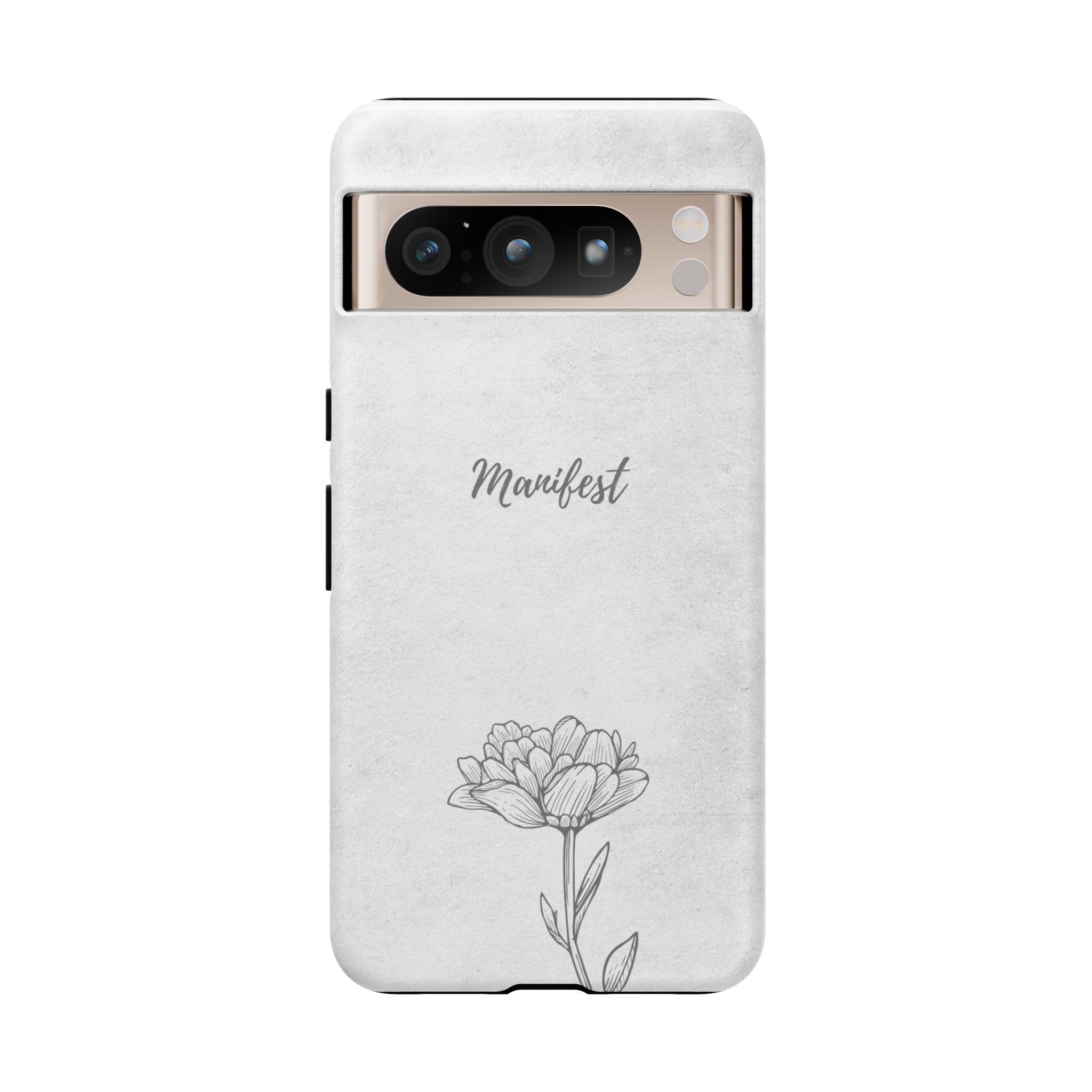 Manifest Flower Phone Case — Minimalist Protective iPhone Cover