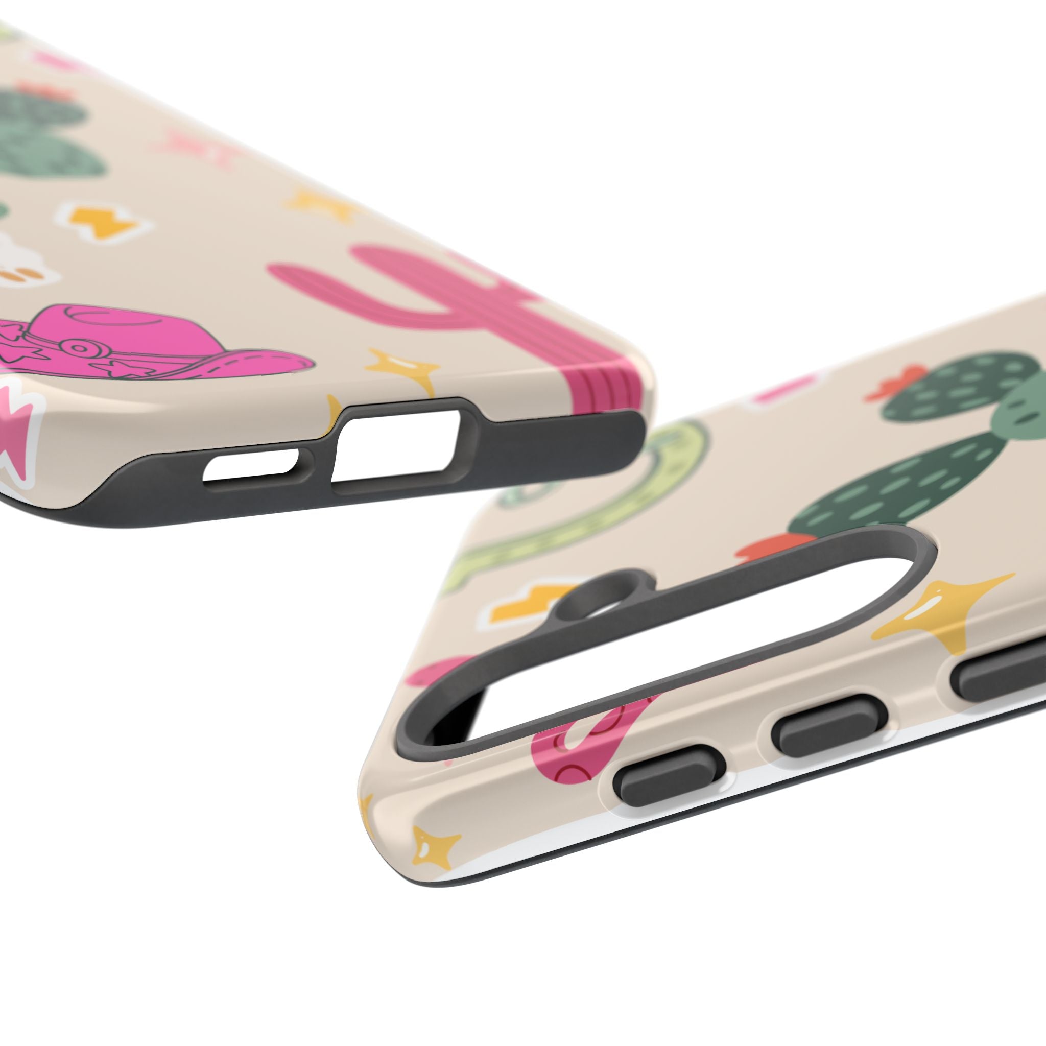 Cactus Cowgirl Phone Case — Cute Western Desert Pattern Tough Case