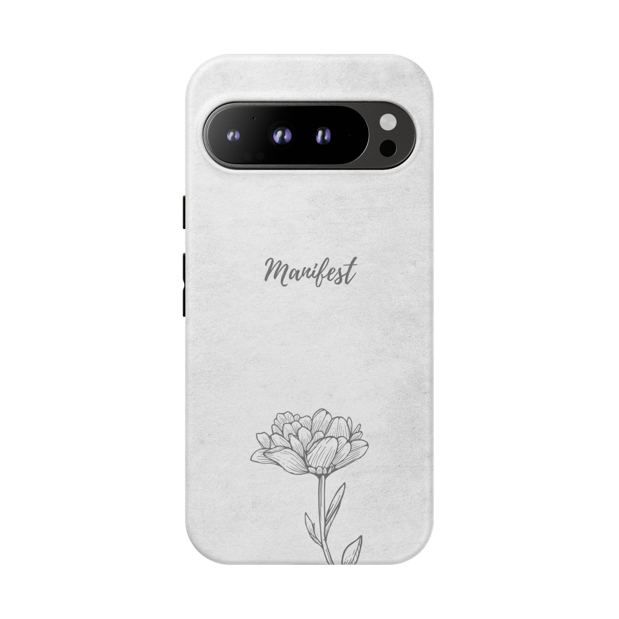 Manifest Flower Phone Case — Minimalist Protective iPhone Cover