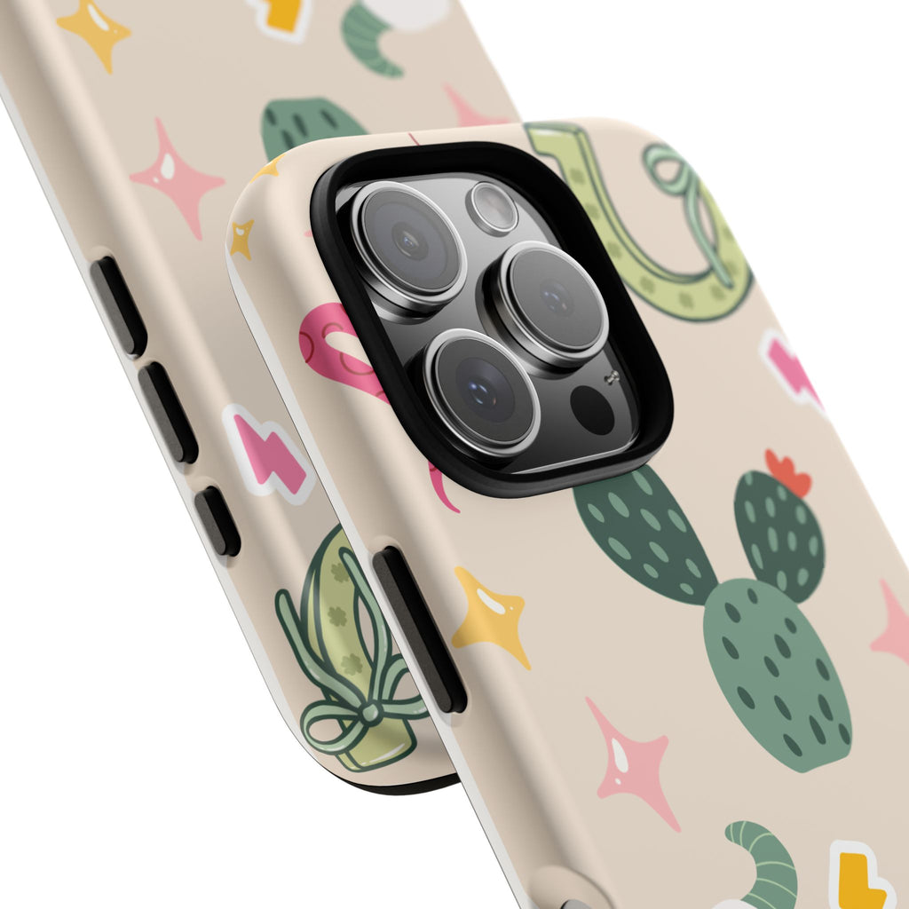 Cactus Cowgirl Phone Case — Cute Western Desert Pattern Tough Case