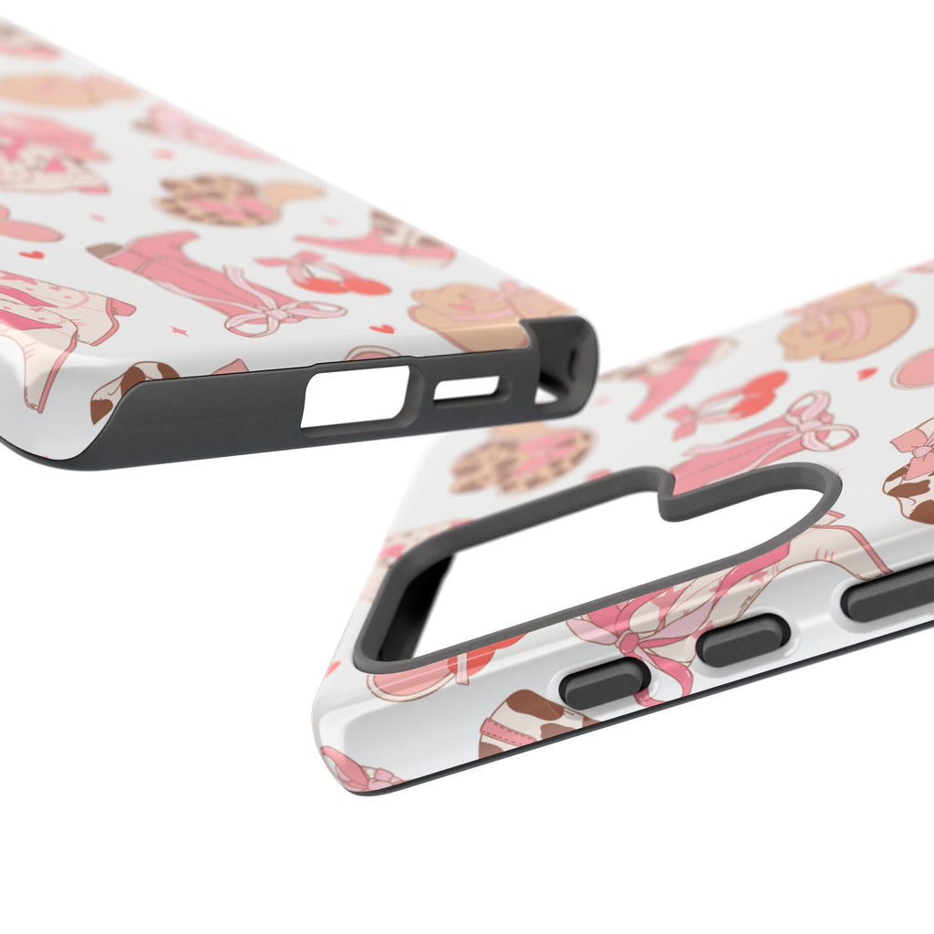 Cowgirl Boots Pink Phone Case — Cute Western Pattern Tough Phone Case
