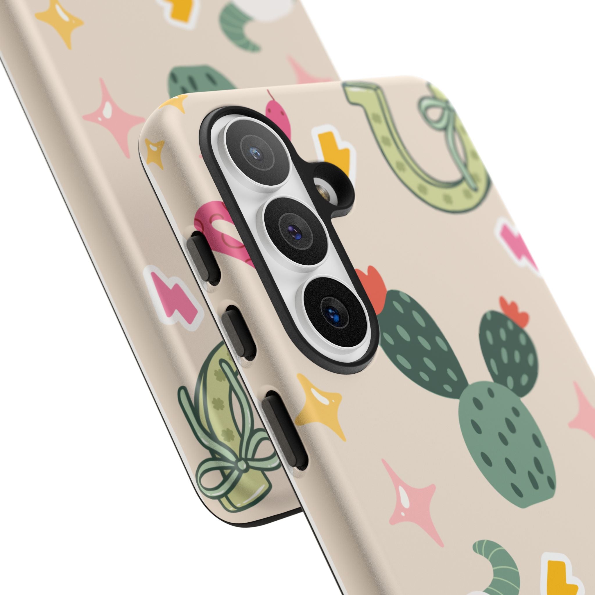 Cactus Cowgirl Phone Case — Cute Western Desert Pattern Tough Case