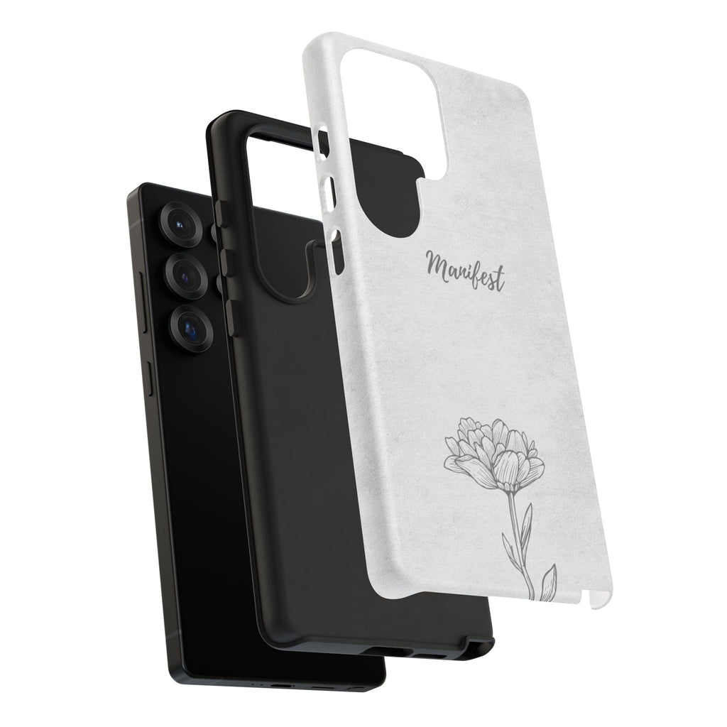 Manifest Flower Phone Case — Minimalist Protective iPhone Cover
