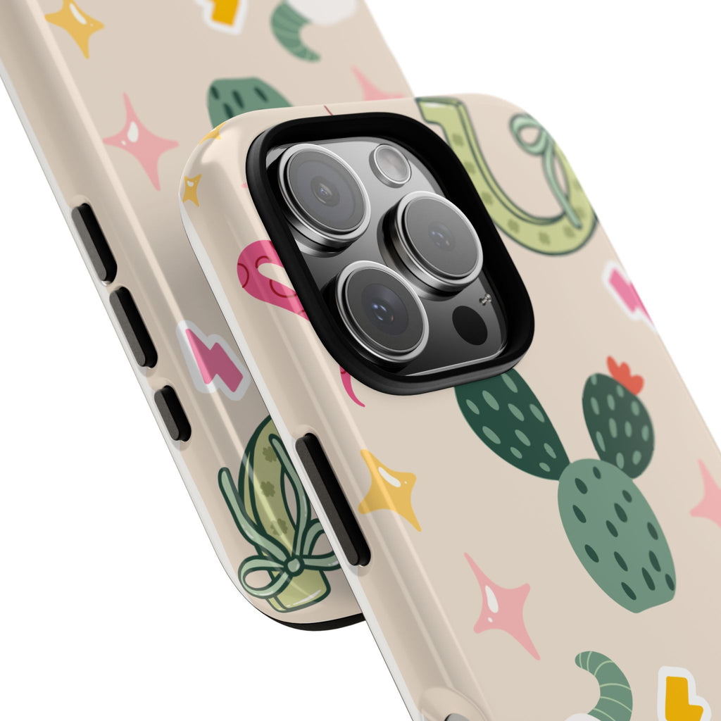 Cactus Cowgirl Phone Case — Cute Western Desert Pattern Tough Case