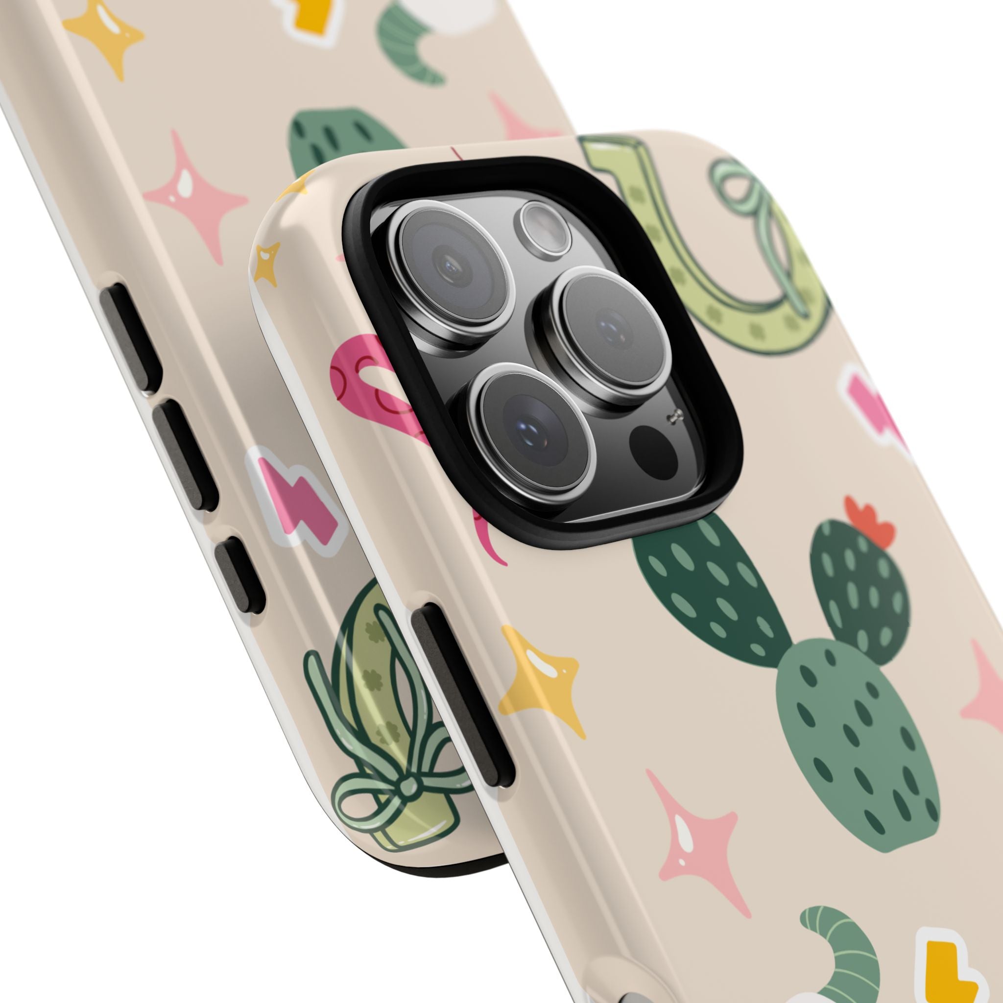 Cactus Cowgirl Phone Case — Cute Western Desert Pattern Tough Case