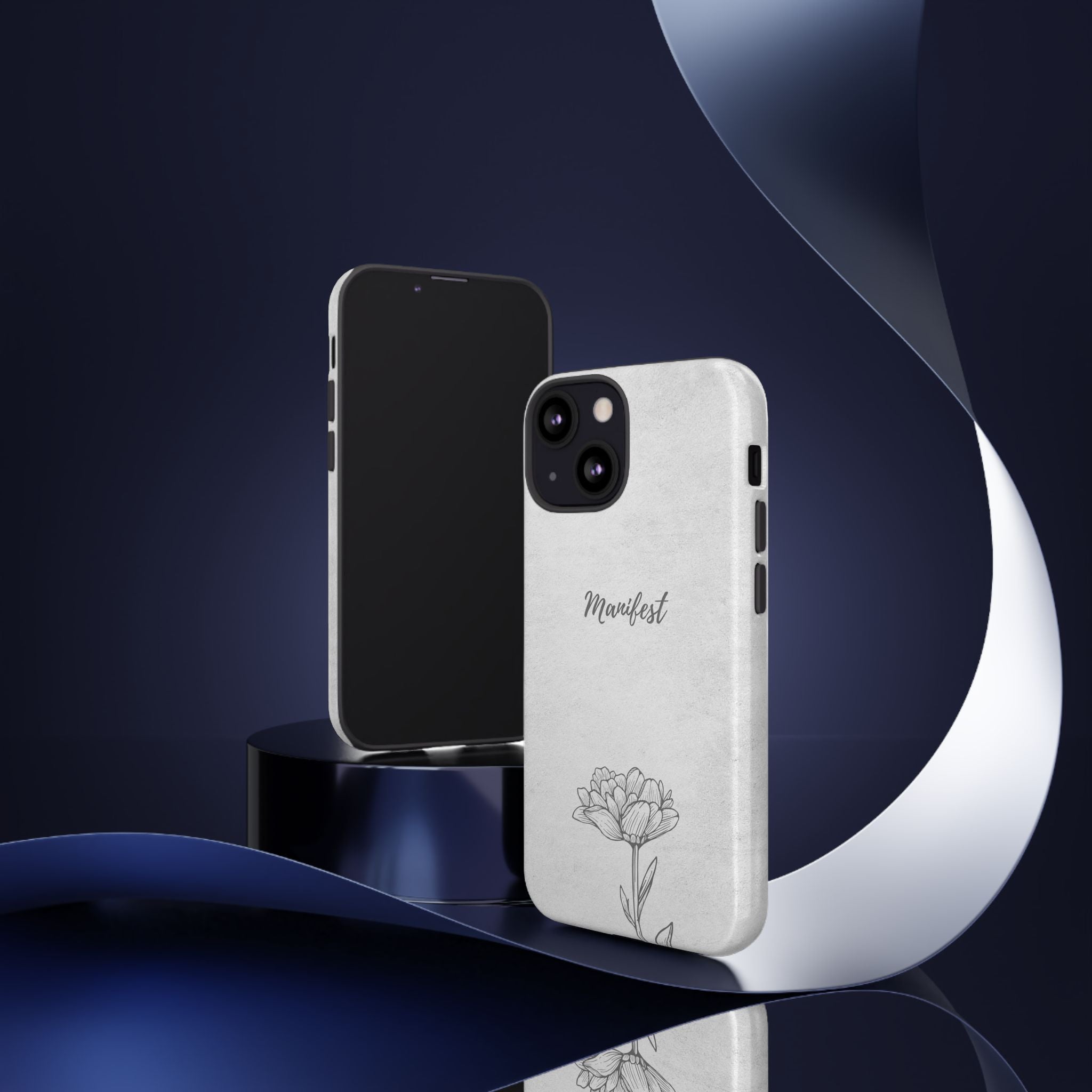Manifest Flower Phone Case — Minimalist Protective iPhone Cover